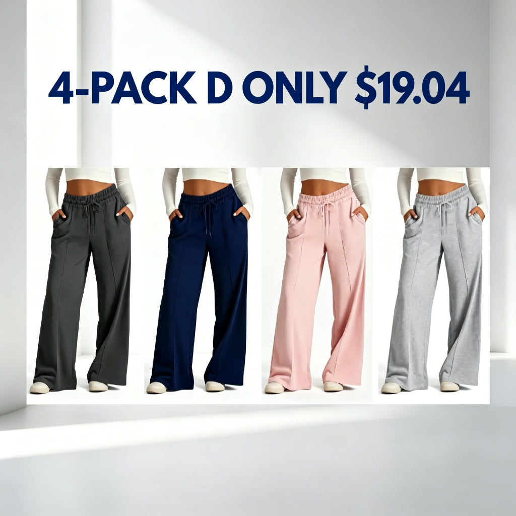 Women's Wide Leg Sweatpants Casual Loose Solid Color Pants