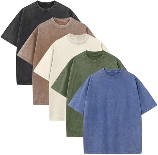 🔥Men’s Oversized Vintage Acid-Wash T-Shirt