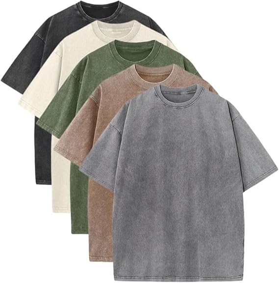 🔥Men’s Oversized Vintage Acid-Wash T-Shirt