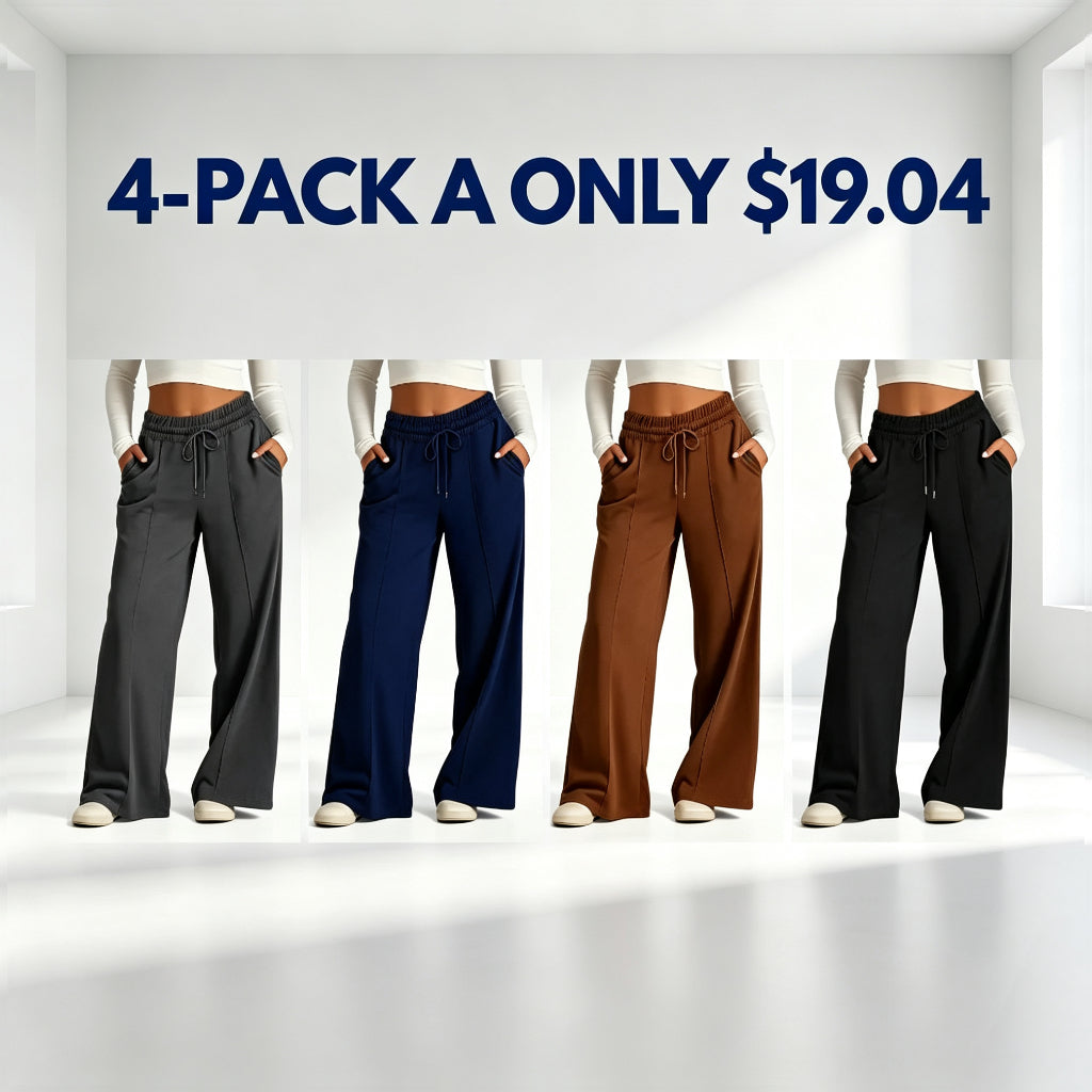 Women's Wide Leg Sweatpants Casual Loose Solid Color Pants