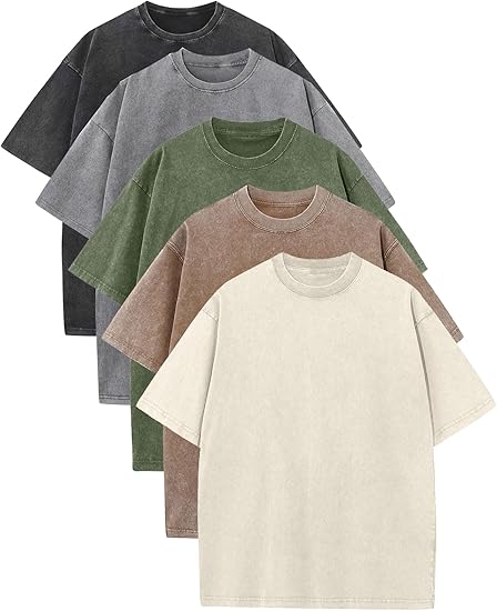 🔥Men’s Oversized Vintage Acid-Wash T-Shirt