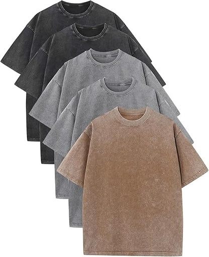 🔥Men’s Oversized Vintage Acid-Wash T-Shirt