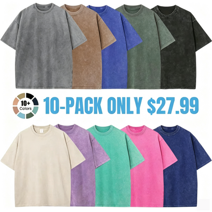 🔥Men’s Oversized Vintage Acid-Wash T-Shirt