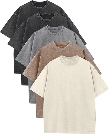 🔥Men’s Oversized Vintage Acid-Wash T-Shirt