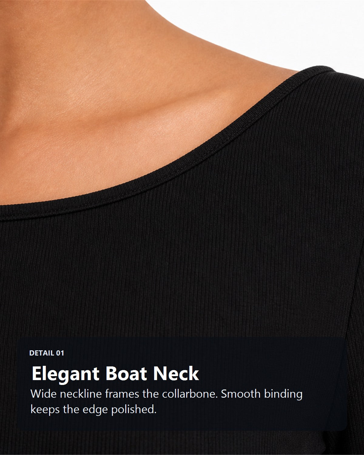 Women's Ribbed Boat Neck Bell Sleeve Crop Top Multipack