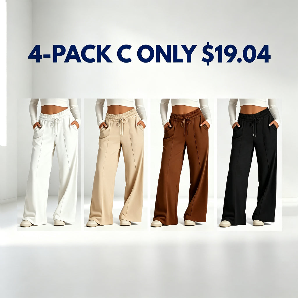 Women's Wide Leg Sweatpants Casual Loose Solid Color Pants