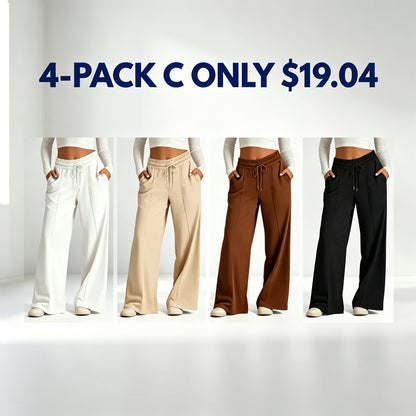 Women's Wide Leg Sweatpants Casual Loose Solid Color Pants