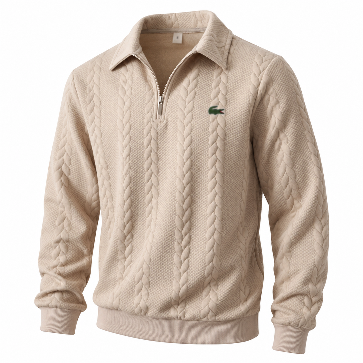 🐊Sweatshirt im Old-Money-Stil mit halbem Reißverschluss und Polokragen🔥