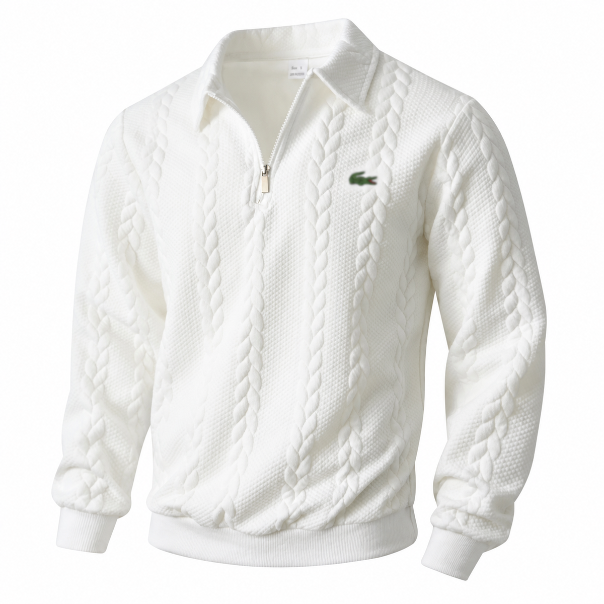 🐊Sweatshirt im Old-Money-Stil mit halbem Reißverschluss und Polokragen🔥